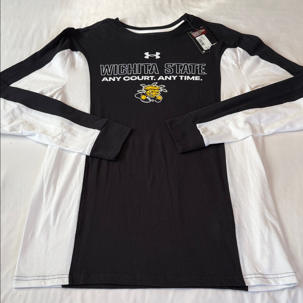Under Armour Black and White Wichita State Long Sleeve Tee